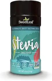 SweetLeaf Stevia Powder Shaker Jar - Stevia Extract Powder, Zero Calories, Zero Sugar, Non-GMO, Gluten-Free, Keto Friendly, Powdered Stevia Shaker - 4 Oz