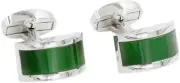 Emerald Green Stone Cufflinks | 5 Year | Gift Box Included | Mens Cuff Links