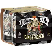 Brookvale Union High ABV Ginger Beer Can 330mL