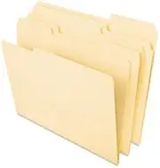 Universal One Heavyweight File Folders, 1/3 Cut One-Ply Top Tab, Legal, Manila, 50/Pack