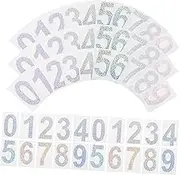 SHINEOFI Fluorescent Reflective Mailbox Numbers Decals 5 Sets Self Adhesive Stickers Mailbox Sign
