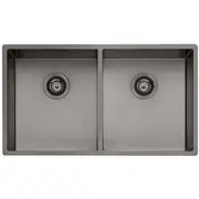 Oliveri Spectra Double Bowl Sink - Gunmetal