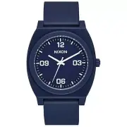 Nixon Men's Watch The Time Teller Quartz Blue Dial Rubber Strap A1248-3010