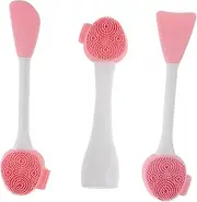VICASKY 3pcs Silicone Face Brush for Exfoliating Cleansing Multifunctional Manual Skincare Tool for Face Washing Mask Application Makeup Removal