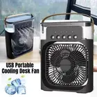 Mini Mist Aircon Travel Small Quiet LED ICE Water USB Portable Cooling Desk Fan
