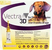 Vectra 3D Gold for Extra Small Dogs 5-10 pounds (3 Doses)