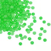 300pcs Flatback Pearls 4mm ABS Plastic Half Round Dome Pearls, Green