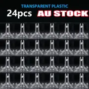 Lot of 24 Display Stand Easel Plate Holder Picture Photo Art Plastic FoldabNV