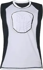[TUOY] Youth Padded Sleeveless Shirt Chest Sternum Protector Heart Guard Compression Protective Shirt
