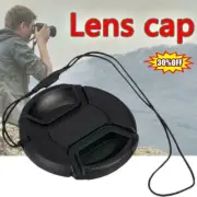 49mm Lens Cap center pinch snap on Front Cover string Nikon AUHot~