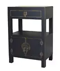 Nightstand Chinese Wedding Cabinet Black Night Commode Night Console New