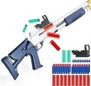 RuiDaXiang Toy Gun, Shooter Toy Guns, EVA Foam Blaster & Empty Bullet Ejection Design for Indoor and Outdoor Play (Blue)