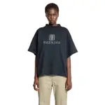 [BALENCIAGA] Nano BB Cropped T-Shirt Black