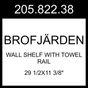 IKEA BROFJÄRDEN Wall Shelf With Towel Rail 205.822.38