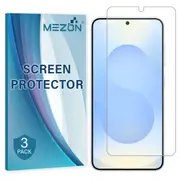[3 Pack] Samsung Galaxy S25 (6.2") Anti-Glare Matte Screen Protector Film by MEZON – Case Friendly, Shock Absorption (Galaxy S25, Matte)