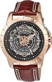 J.HARRISON(ジョン・ハリソン) Je Harrison JH-038PB Men's Watch, Black, Dial color - black, Wristwatch, Double Sided Skeleton Automatic & Hand Wind Men's Watch