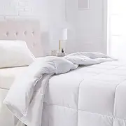 Amazon Basics Down Alternative Bedding Comforter Duvet Insert - King, White, All-Season
