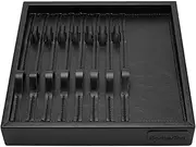 JAYIOLA Hair Salon Scissor Stand PU Leather Scissors Box Scissor Display Holder for Clips