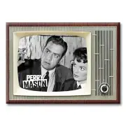 Perry Mason TV Show Classic TV 3.5 inches x 2.5 inches Steel Fridge Magnet