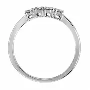 0.25 CT. T.W. Natural Diamond Contour Wedding Band in Solid 14K White Gold