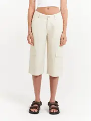 Celine Long Shorts in Alabaster 8