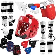 [adidas] Taekwondo Custom Ultimate Sparring Gear Set w/Optional Accessories - Red