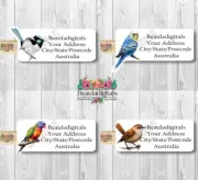 Personalised Australian Bird Address Labels, Custom Return Labels, 24 per sheet