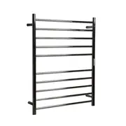 Hotwire 130W 900 x 700mm Stainless Steel 10 Bar Flat Round Heated Towel Rail with Timer