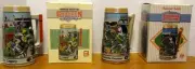 1990 Budweiser Salutes America's Favorite Pastime & The Gridiron Steins W/Boxes