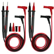 2 X AideTek long-lasting silicone rubber wire test leads 1000V 16A CAT.II -90C