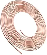 Mikinona 10m Non-magnetic Brake Tube Replacement Copper-plated Car Brake Tube for Efficient Heat Dissipation