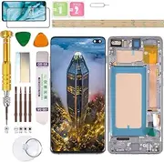 (Without Fingerprint) LCD Display Assembly for Samsung Galaxy S10+ Plus SM-G975U, G975U1, G975F, G975W, G9750, G975N, G975X, SC-05L Screen Replacement kit (Black)