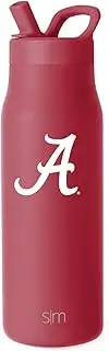 Simple Modern Officially Licensed Collegiate Alabama Crimson Tide Water Bottle with Straw Lid | NCAA Insulated Stainless Steel Travel Thermos | Leak Proof | Mesa Collection | University of Alabama