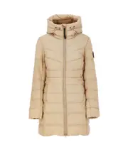 Clair hooded quilted coat S,XS,L,M light brown