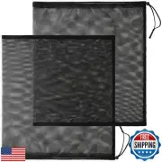 Shappy 2 Pack 19 x 20 Inch Large Pump Barrier Bag Black Pump Filter Fine Mesh