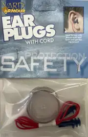 Ear Plugs With Safety Cord Armour Yard Washable Reusable Triple Guard + Case