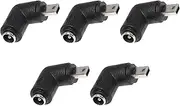 tunghey 5Pack Right Angle USB Mini DC Power Adapter Mini USB Male to DC 5.5x2.1mm Connector Charge Barrel Jack Power Adapter Mini USB 5V Connector for Mini USB Charging Device