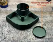 Gravity Fed Automatic Poultry Feeder Adapter Project Kit (Adapts to 3" PVC)