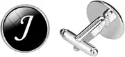 [TINEASUR] Glass Collar Button Cuff-link for Men Durable Electroplated Design Lightweight Sleeve Accessory for Collar Sleeve Wear J Letter Pattern