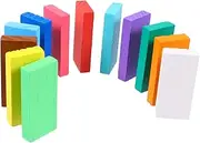 Toyvian Domino Building Blocks Toy Set for Boys and Girls 240pcs Large Wooden Building Blocks Educational Construction Toys for Children