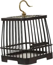 Small Wooden Cricket Basket Lotus Pond Cover Cage Safe Insect Home for Boys and Girls' Outdoor Fun