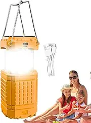Solar Lantern Camping | Weatherproof Outdoor Solar Light | Rechargeable 3000Mah Waterproof Portable Lantern for Travel Backpacking Hiking Car Tent Fishing Trips Survival