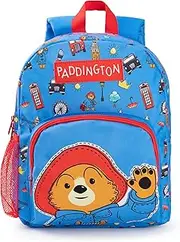 [Paddington] Bear Boys Backpack | Blue & Red Rucksack with Adjustable Straps | British Character Practical & Organised Luggage Sports School Bag For Kids | Movie Series Merchandise Gift, Blue, One Size