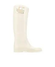 VLogo Type patent rain boots 35,36 ivory white