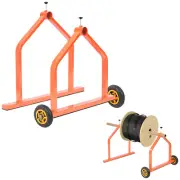Wire Spool Rack Moveable Wire Rack with Wheels Wire Dispenser Wire Spool Holder