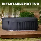 5 Foot Portable Inflatable Square Hot Tub for Sauna Therapeutic Bath Spa Black
