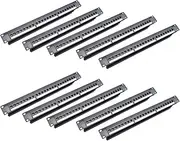 10pcs 19Inch 1U Cabinet Rack Pass-Through 24 Port CAT6 Patch Panel RJ45 Contact Port (RJ45 Contact Port) Modular Frame