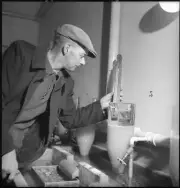 Fish brood institute of the canton Neuchatel near Colombier 1948 Old Photo