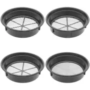 Gold Mining Pan Classifier Set of 4 Black Pans 1/2", 1/4", 1/8", 1/50" Holes