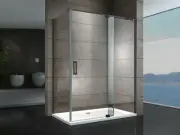 ANDREA MATTE BLACK PIVOT DOOR SHOWER SCREEN (750–800)x800x2000MM